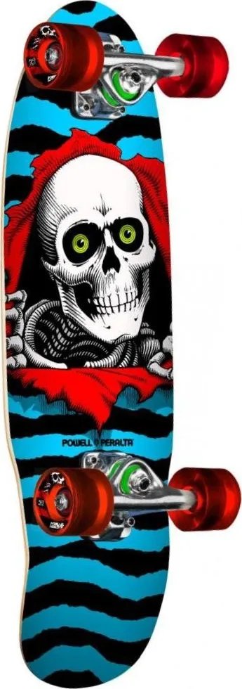 Powell Peralta Micro Mini Ripped Cruiser Blue deck