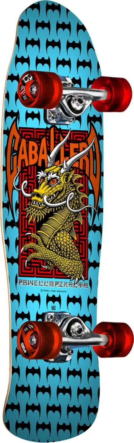 Powell Peralta MINI Cab Street Dragon Skatebaord (Blue) deck