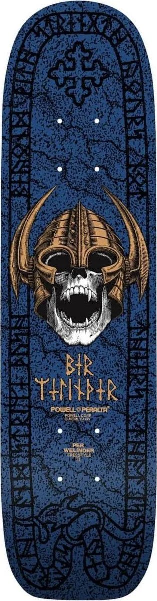 Powell Peralta Per Wellinder Nordic Skull Navy/ Freestyle (Gold) deck