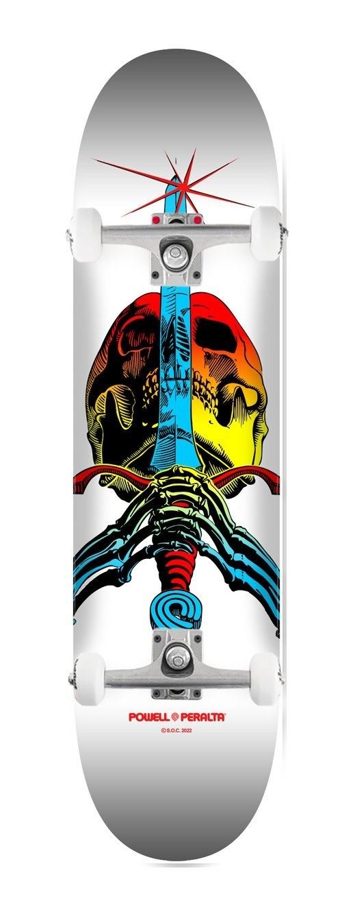 Powell Peralta Skull & Sword • (Yellow Fade / White) deck