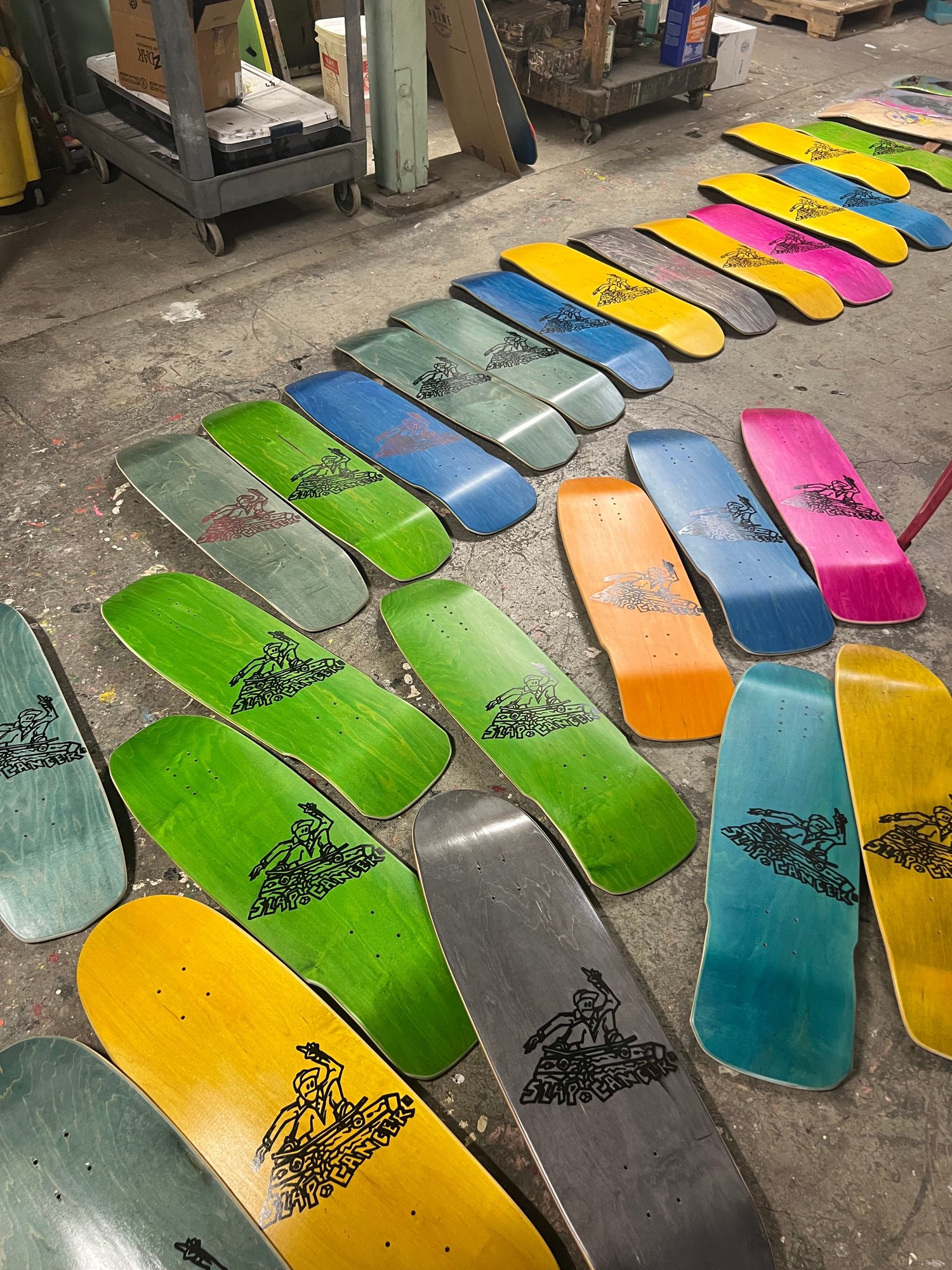 Prime Wood Curb Cancer Art on Chuck Hults of the month - 100% of proceeds go to Chuck and Debbie deck