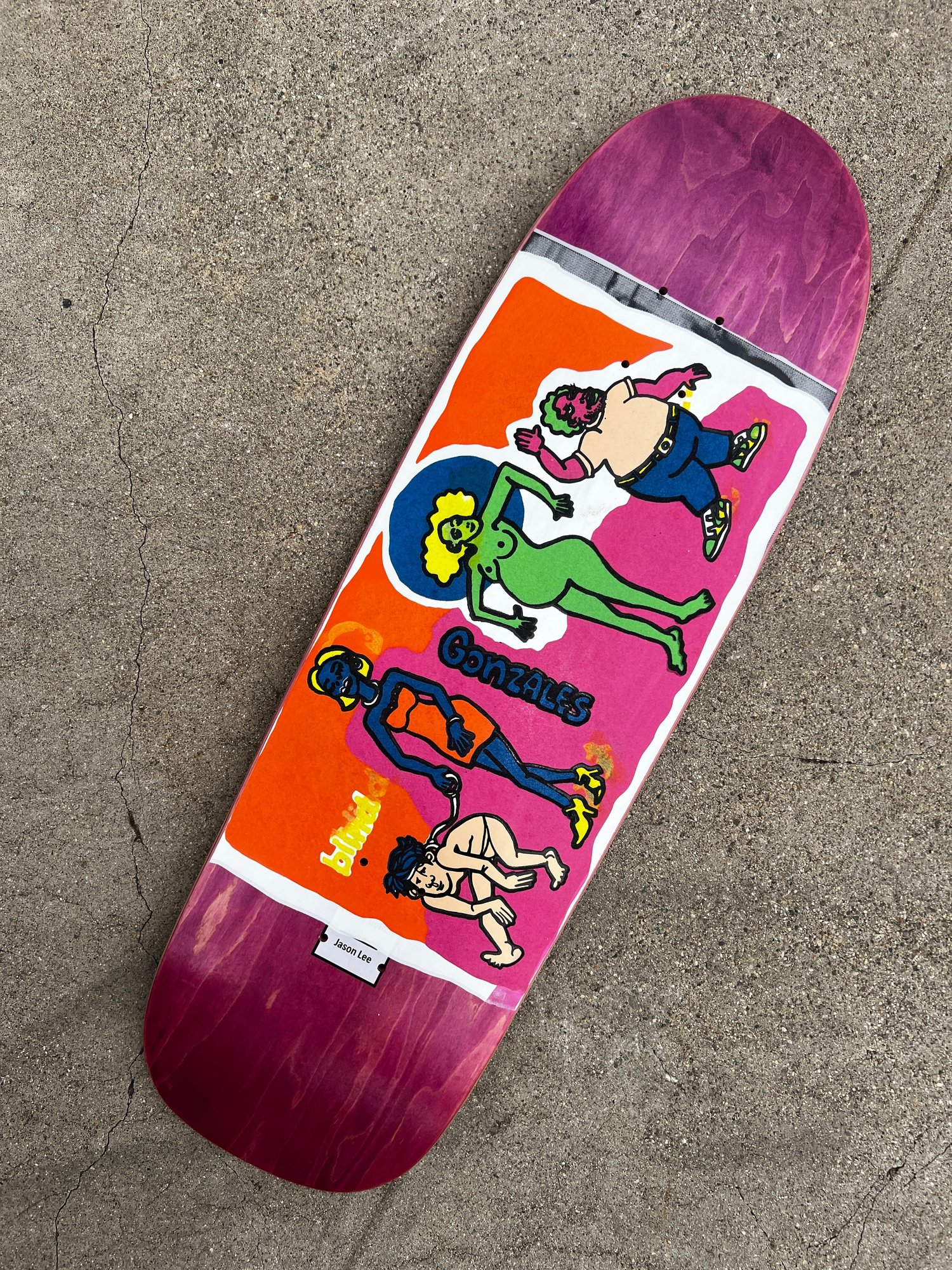 Prime Wood Flocked Gonz - Lee ONE OFF Scratch printed when we printed these Blind deck