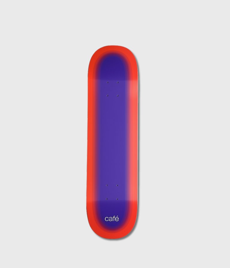 Skateboard Cafe Fade Purple/Red Green deck