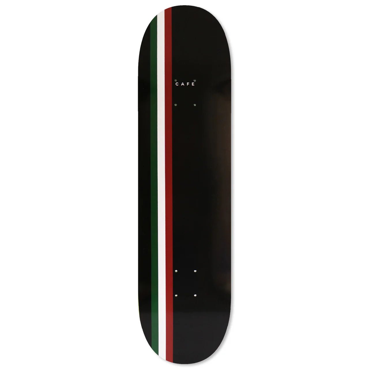 Skateboard Cafe Skate Cafe Stripe (Black/Burgundy/White/Forest) deck