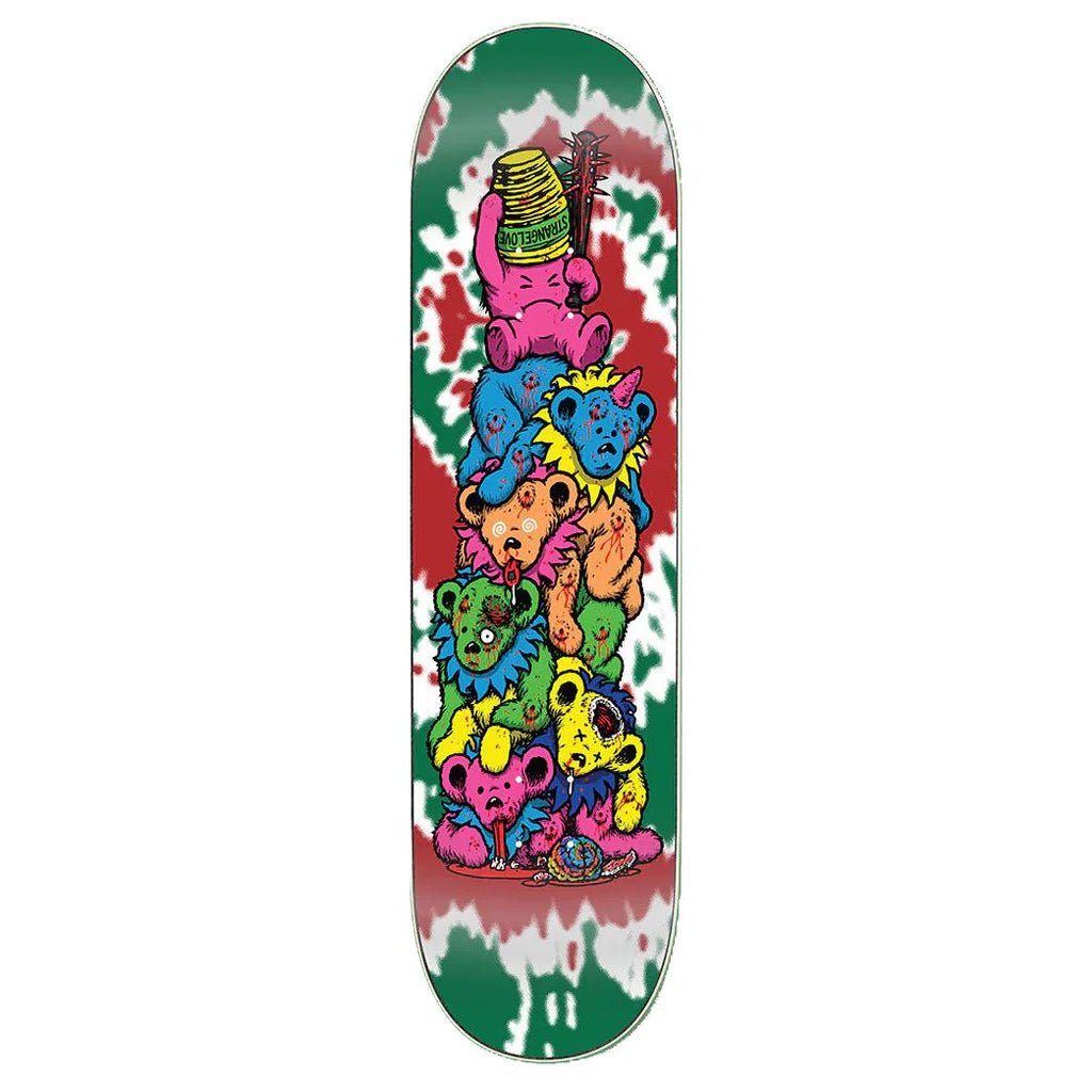 Strangelove Holiday Bears Green Tie Dye Screen Printed Sean Cliver deck