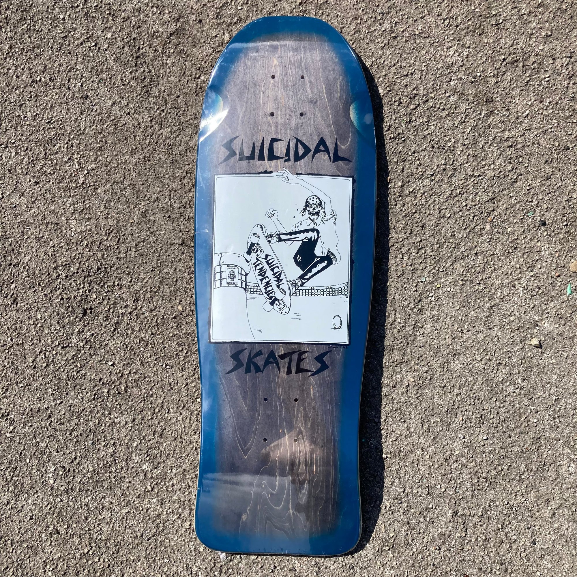 Suicidal Skates Pool Skater (Black Stain / Blue Fade) deck