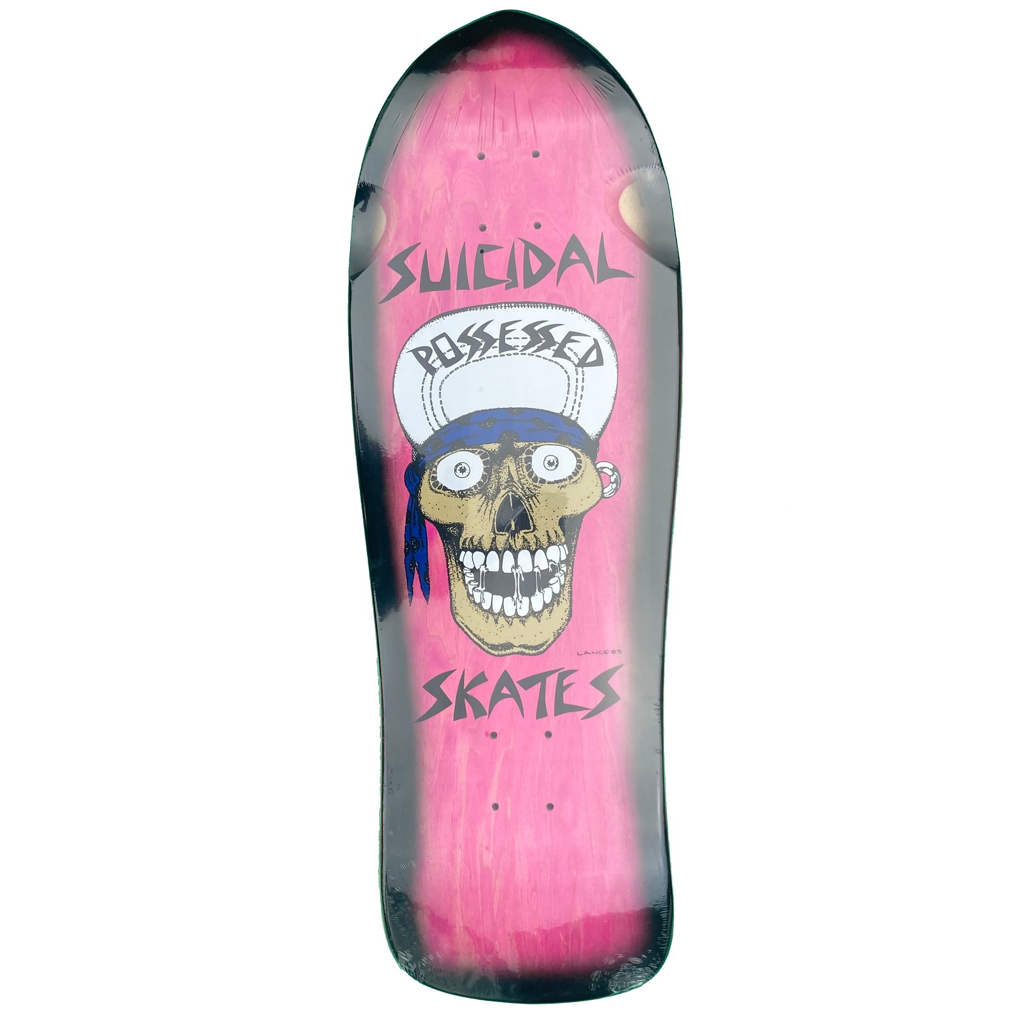 Suicidal Skates Punk Skull (Pink/Black Fade) deck