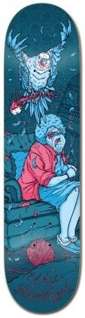 Superdead Eddie Belvedere pro (old lady and parrot graphic) deck