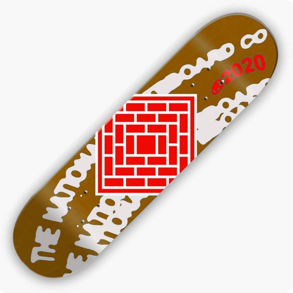 The National Logo Whirl (Brown Stain) deck