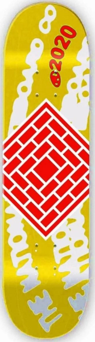 The National Logo Whirl (Yellow Stain) deck