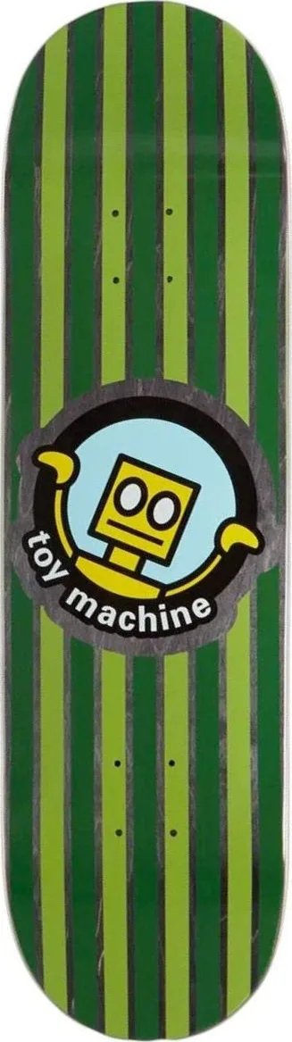 Toy Machine Robot Stripes (Green) deck