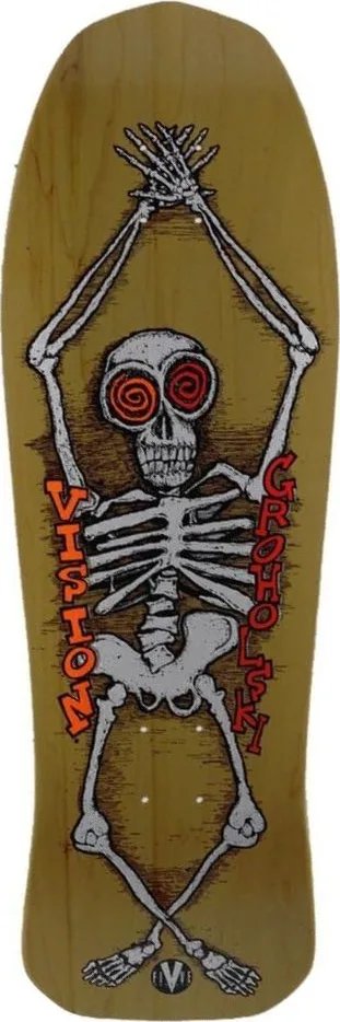 Vision Street Wear Groholski Skeleton (Green Stain) deck