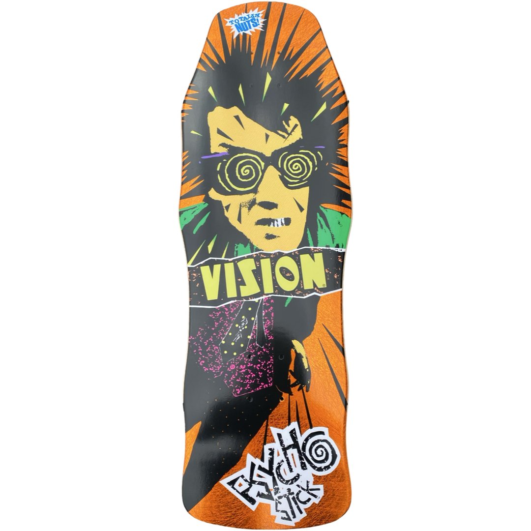 Vision Street Wear Vision Psycho Stick Orange Scratch color way deck