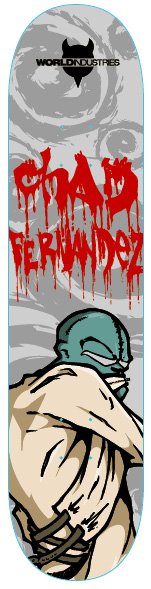 World Industries Chad Fernandez Insane (Grey) deck