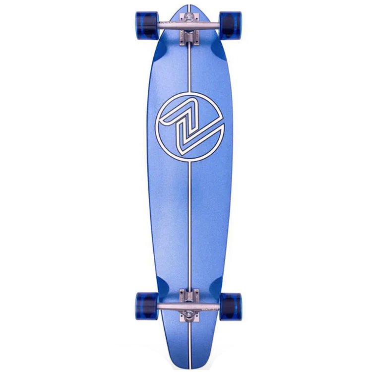 Z-Flex Blue Metal Flake Roundtail Longboard deck
