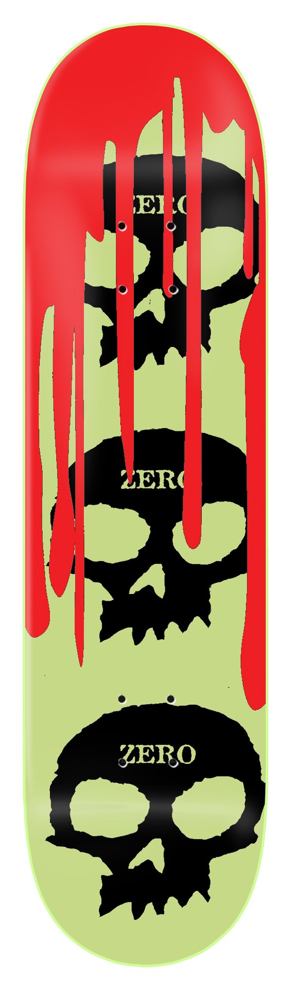 Zero 3 Skull Blood - Gitd Dipped deck