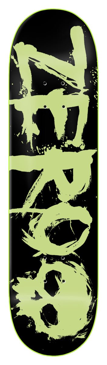 Zero Blood Text Glow-in-the-Dark Dipped deck