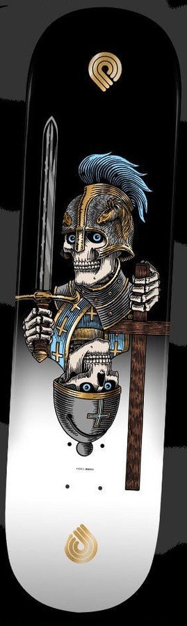 Powell Peralta Dan Corrigan Chess Skull Gold Foil Mini deck