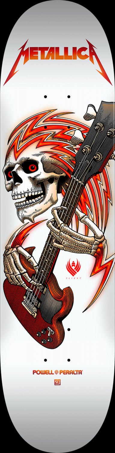 Powell Peralta Flight Metallica Collab White deck
