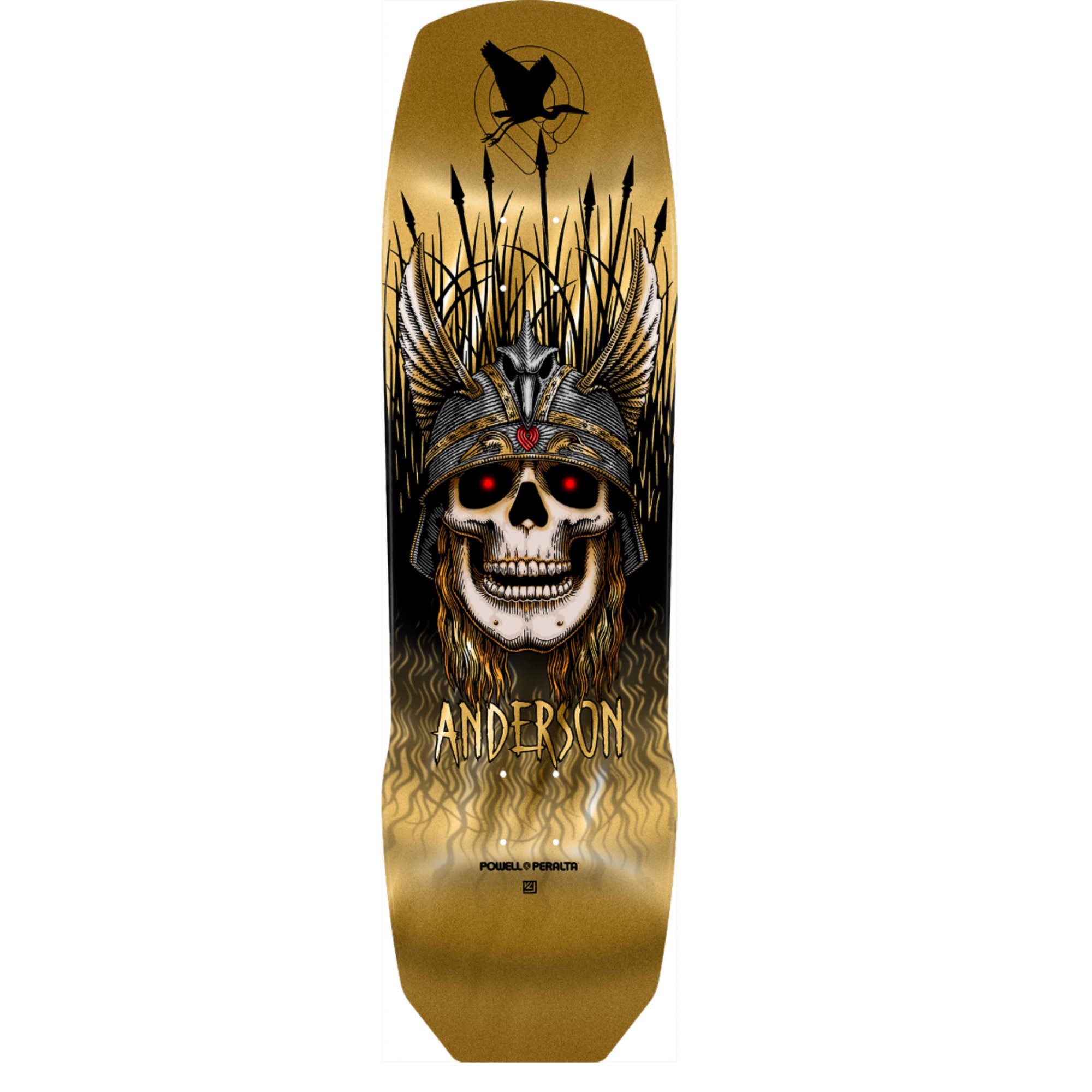 Powell Peralta Pro Andy Anderson Heron 7-Ply Maple Gold Foil deck
