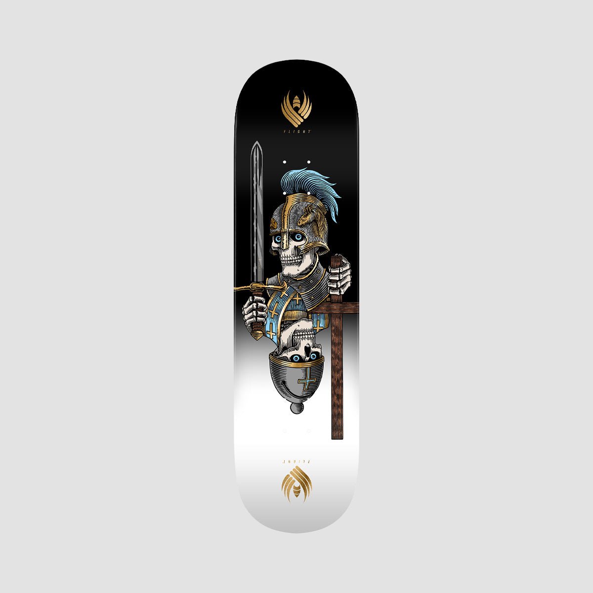 Powell Peralta Pro Dan Corrigan Chess Skulls FLIGHT Gold Foil - Shape 315 deck
