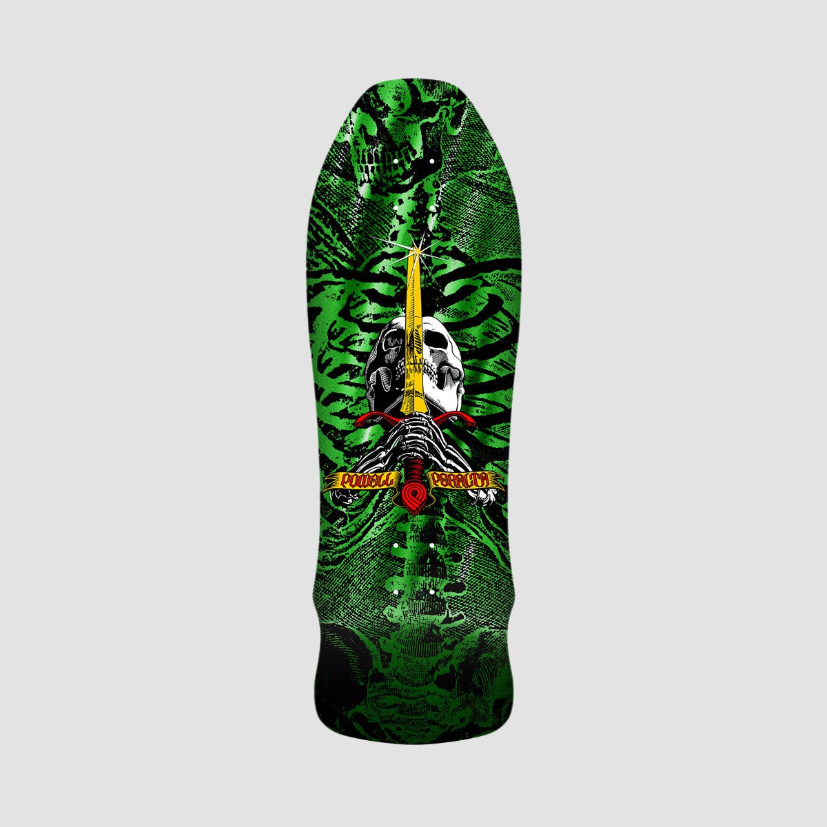Powell Peralta Skull & Sword Blue Green - Shape 243 deck
