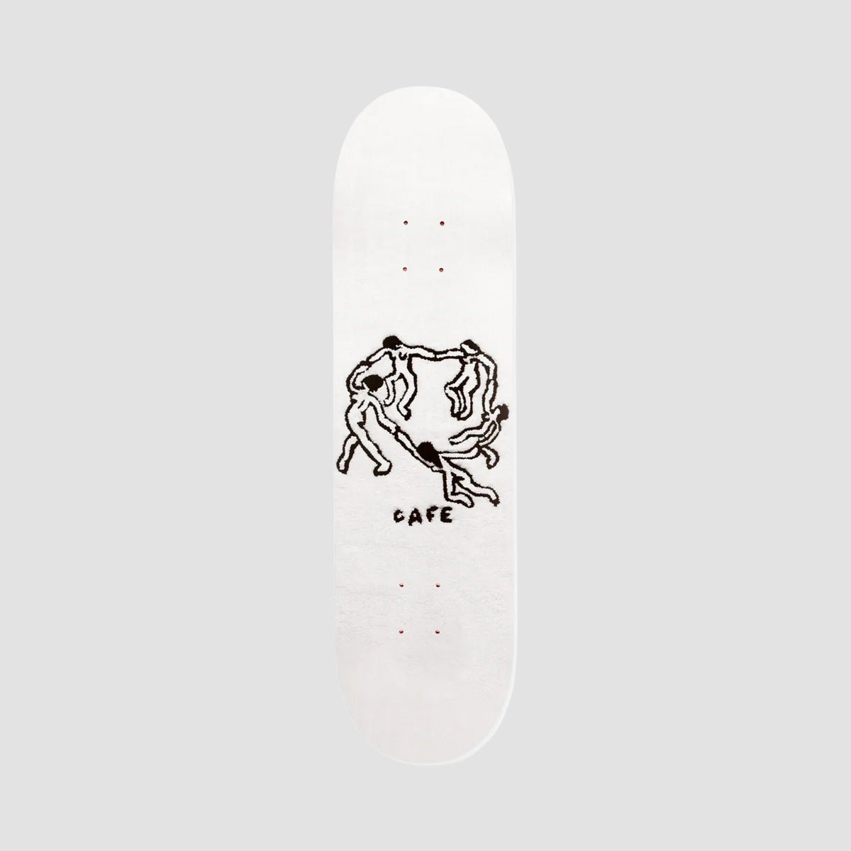 Skateboard Cafe Dance Circle by April Rugs White deck