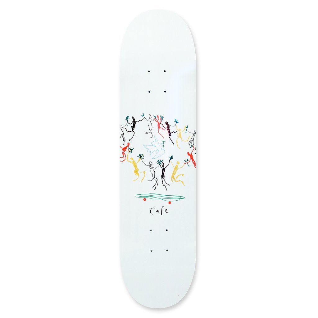 Skateboard Cafe Peace White deck