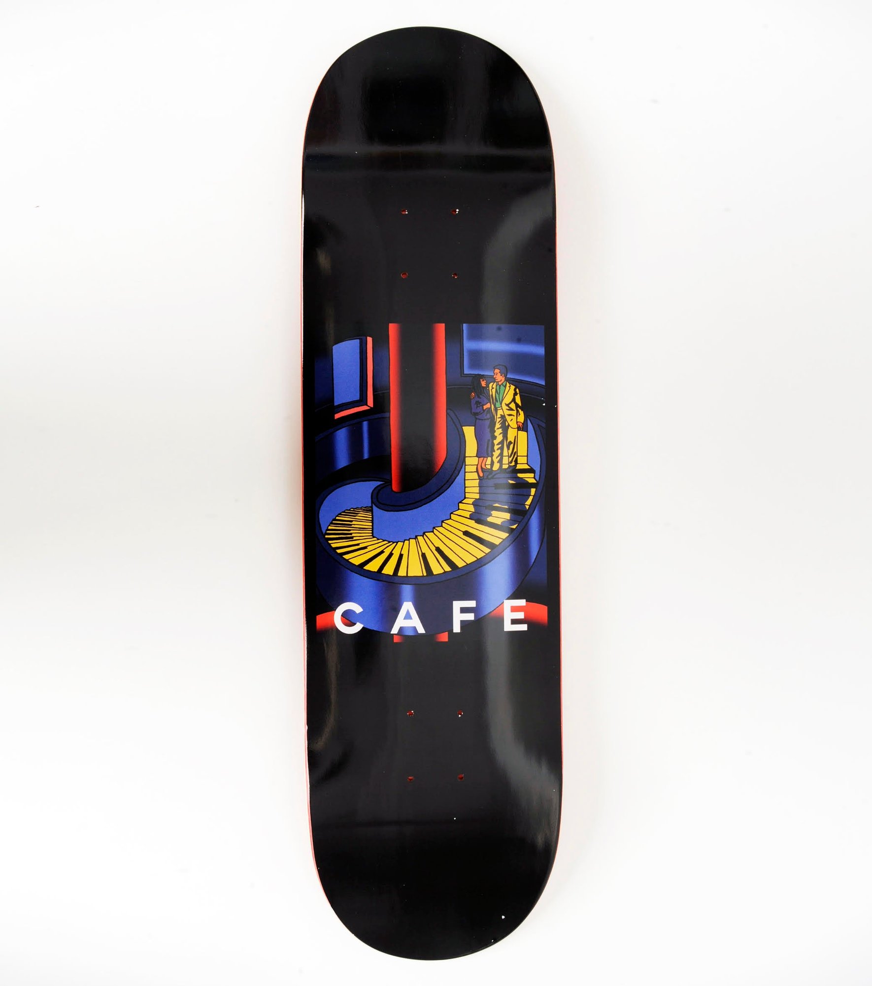 Skateboard Cafe Piano Staircase Black deck