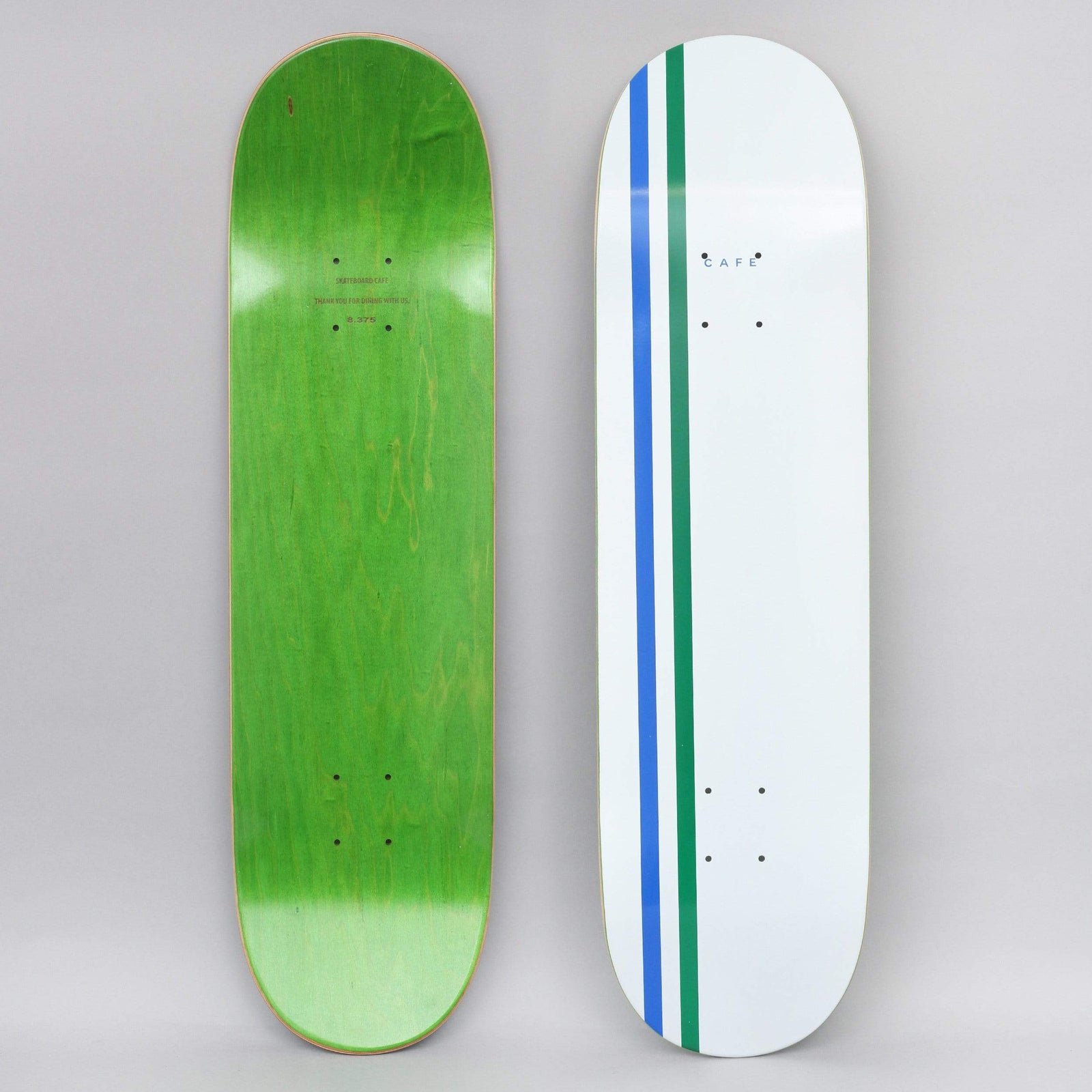 Skateboard Cafe Stripe (White/Royal) deck