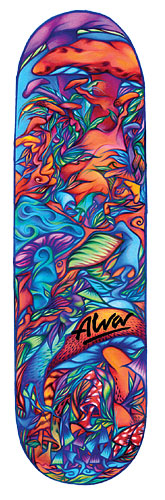 Alva Mushroom Graphic Sun - Orange deck