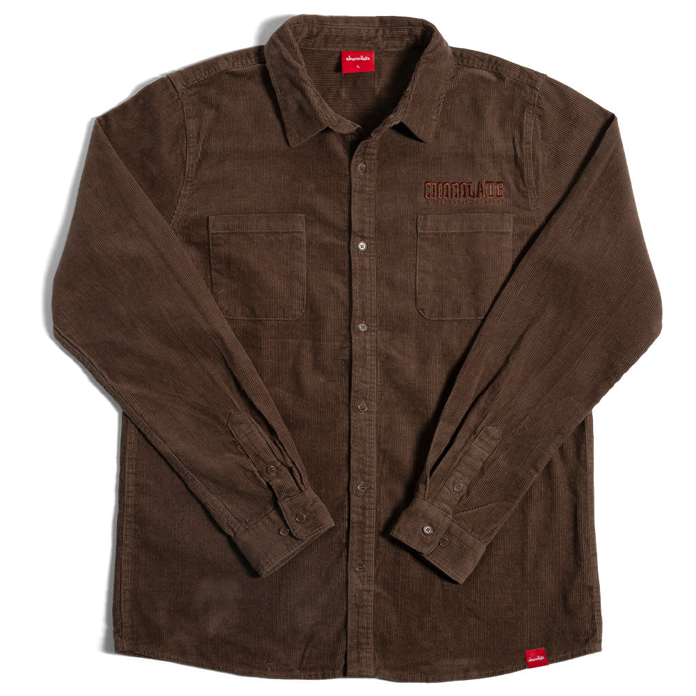 Chocolate Western Cord Button Up deck
