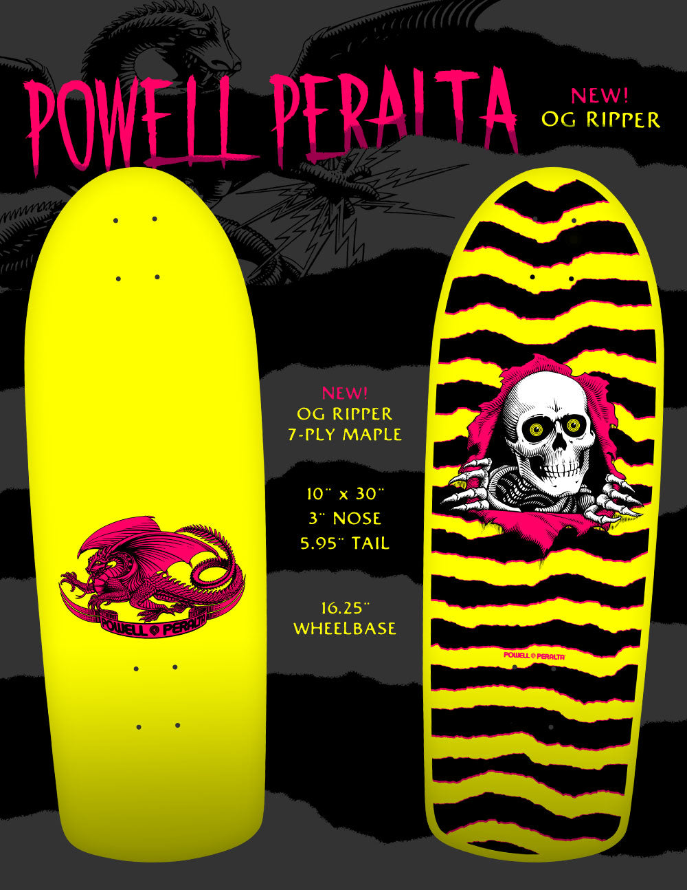 Powell Peralta Og Ripper Yellow deck