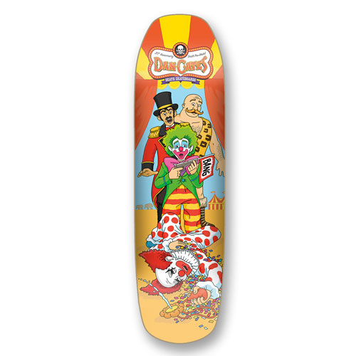 Death Skateboards Death Dan Cates Accidental Clown Death 9 Square Nose Pool Shape - Death Skateboards deck
