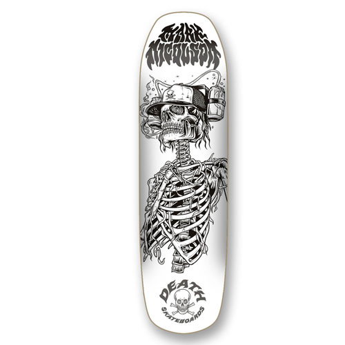 Death Skateboards Death Mark Nicolson Beer Helmet 9 Square Nose Pool Shape - Death Skateboards deck