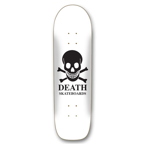 Death Skateboards Death OG White Skull Long Nose Pool - Death Skateboards deck