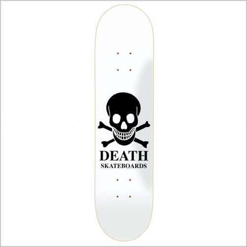 Death Skateboards Death White Skull Mini - Death Skateboards deck