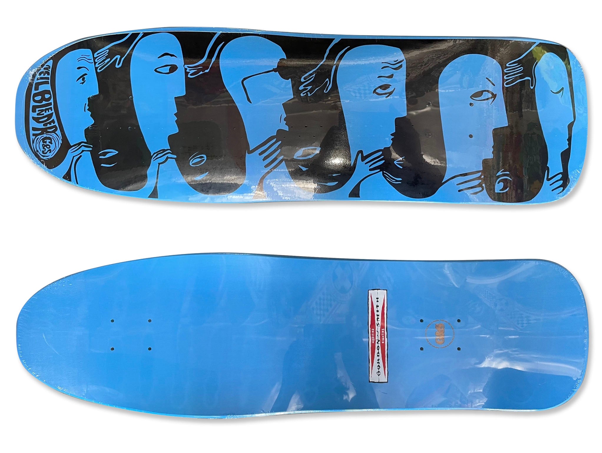 G&S Modified 80s Neil Blender Faces - Blue / Black Graphic deck