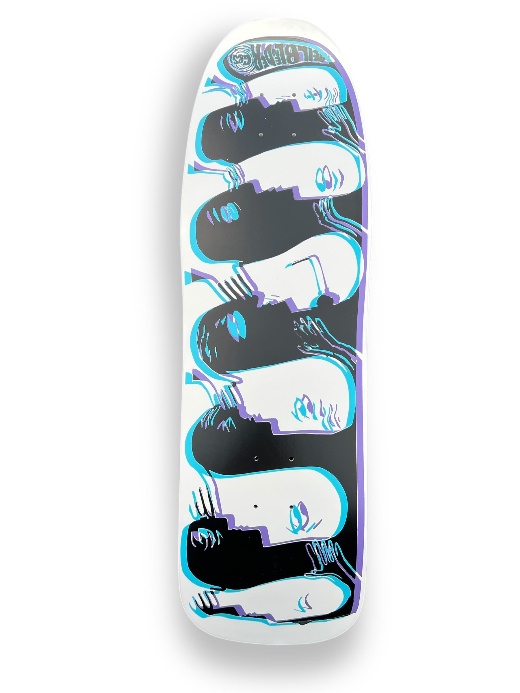 G&S Neil Blender Modified 80s Faces - the Unregistered Series - Purple & Cyan deck