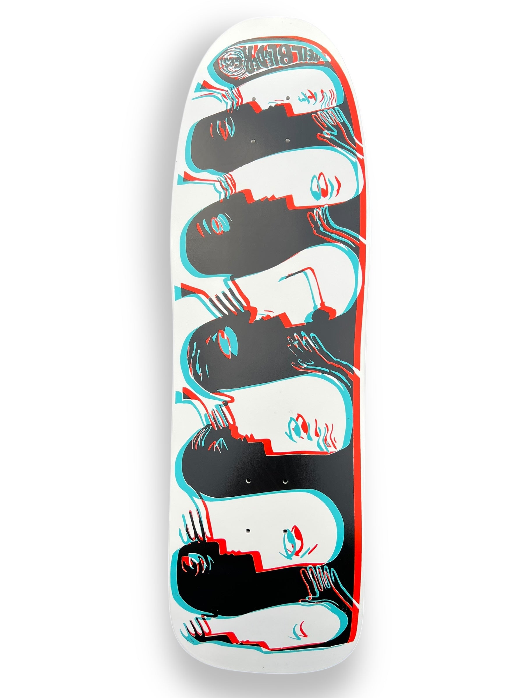 G&S Neil Blender Modified 80s Faces - the Unregistered Series - Red & Cyan deck