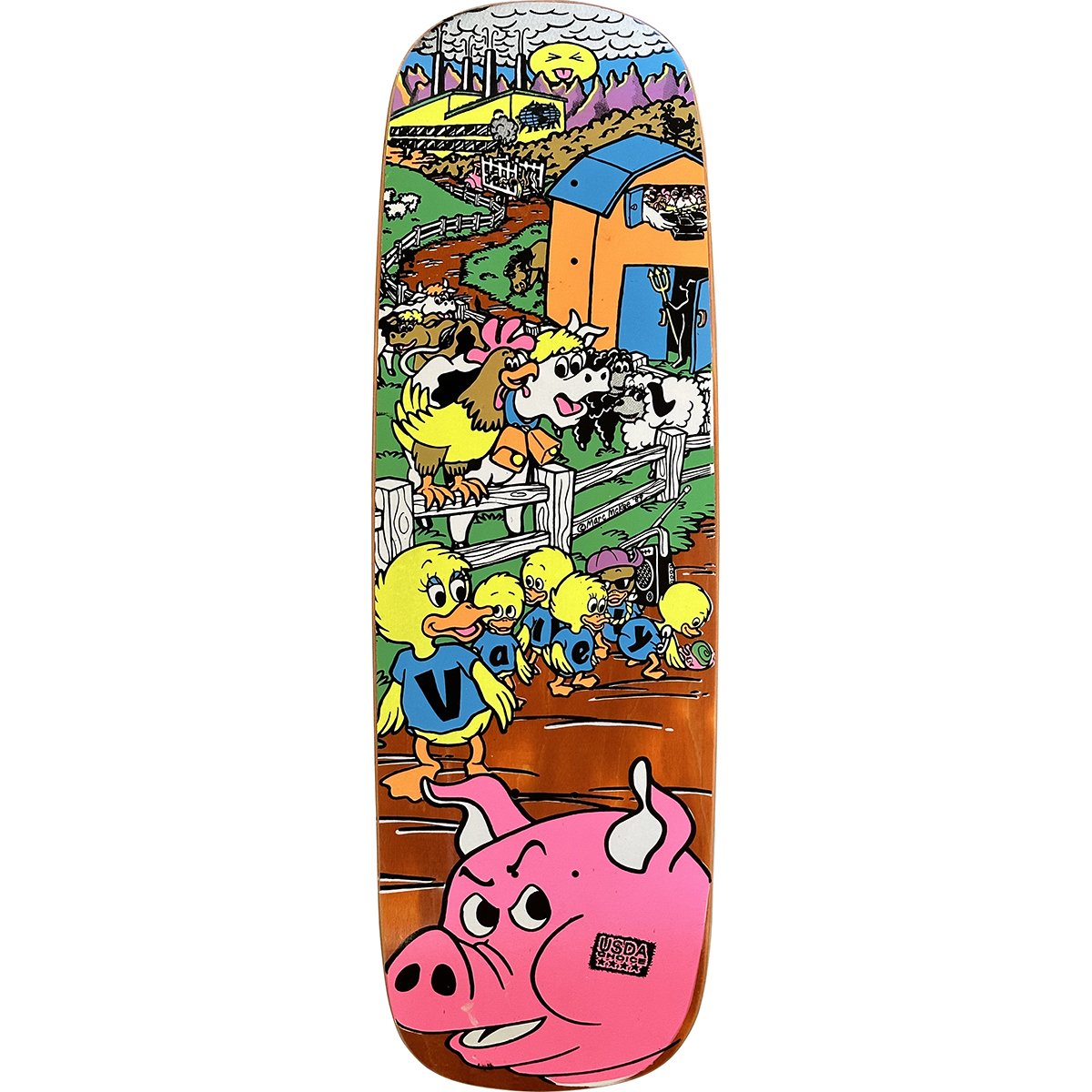 World Industries Mike Vallely Barnyard Reissue (red stain) deck