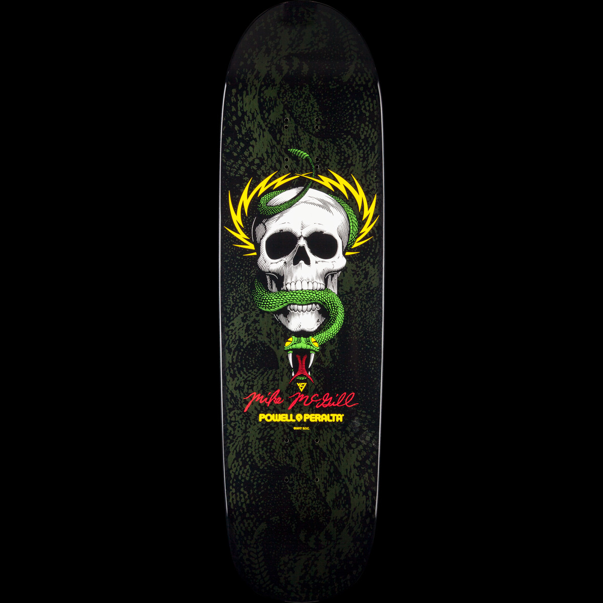 Powell Peralta McGill Snake Skin Fun Shape 2 Black/Green deck