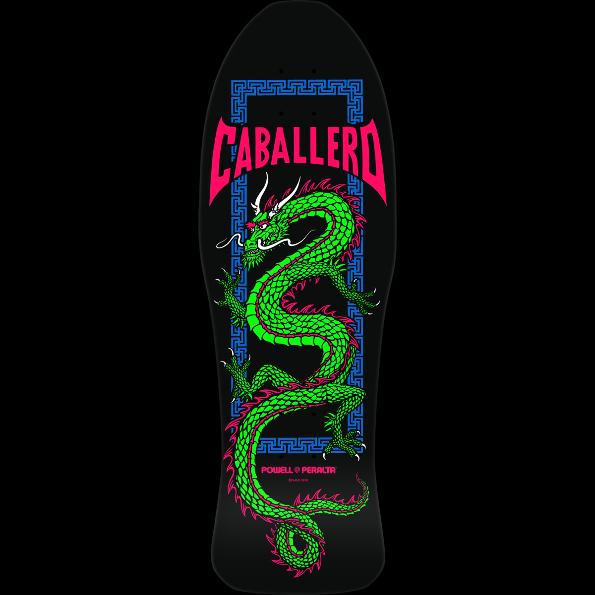 Powell Peralta Pro Steve Caballero Chinese Dragon Blacklight deck