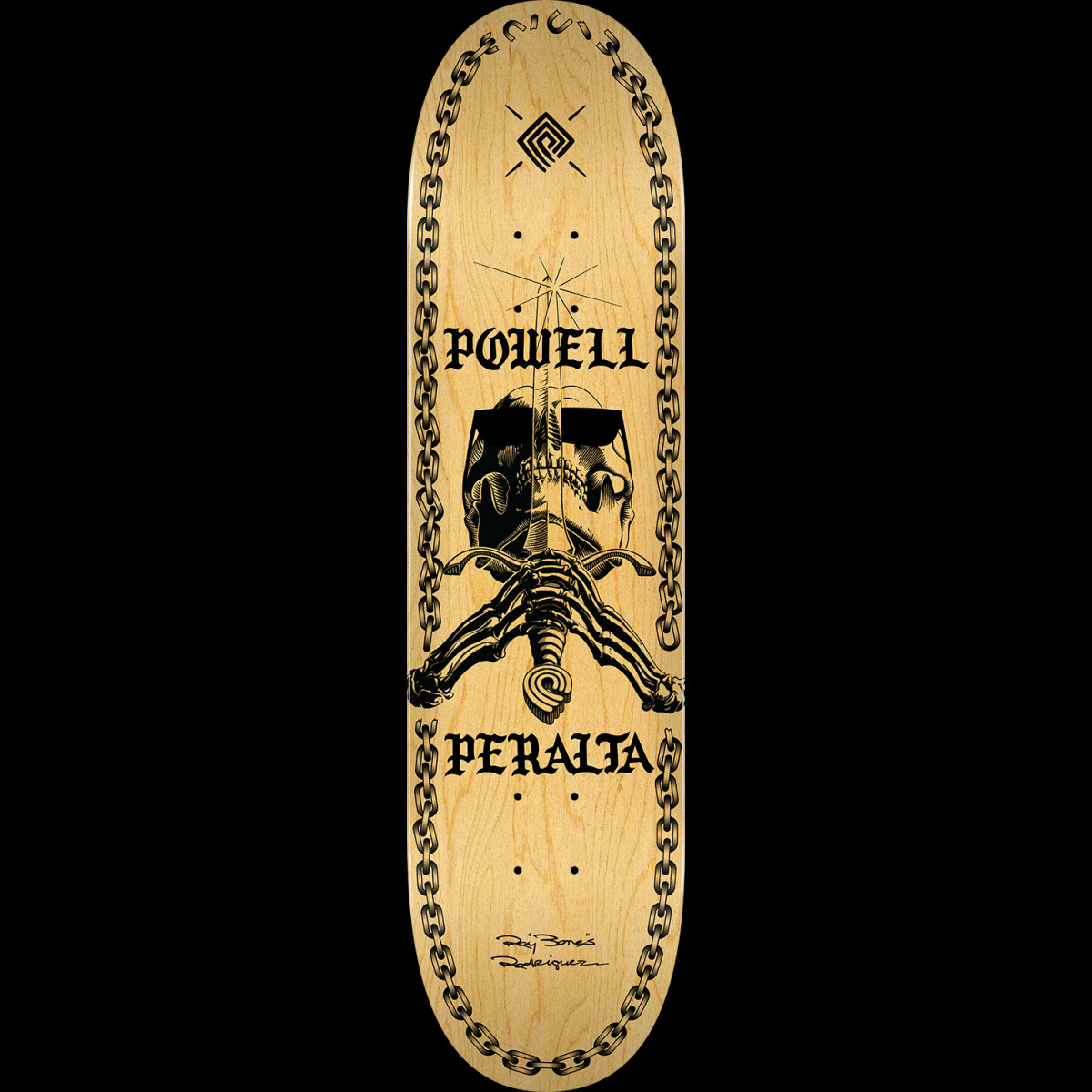 Powell Peralta Skull And Sword Chainz Natural deck