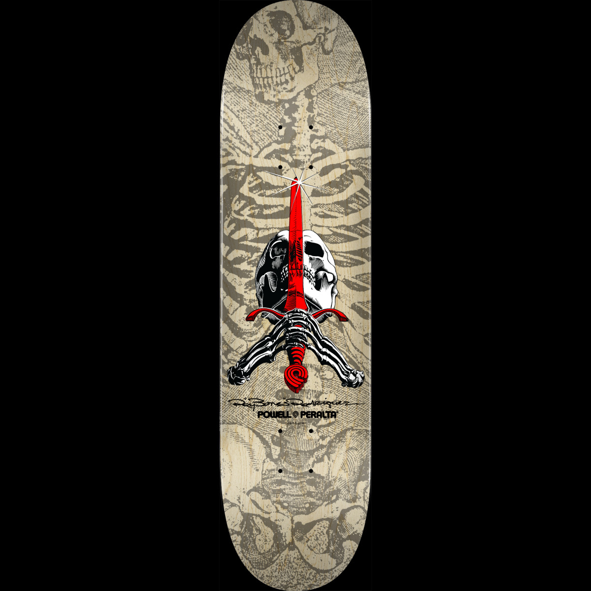 Powell Peralta Skull and Sword Gray/Nat 244 K20 deck