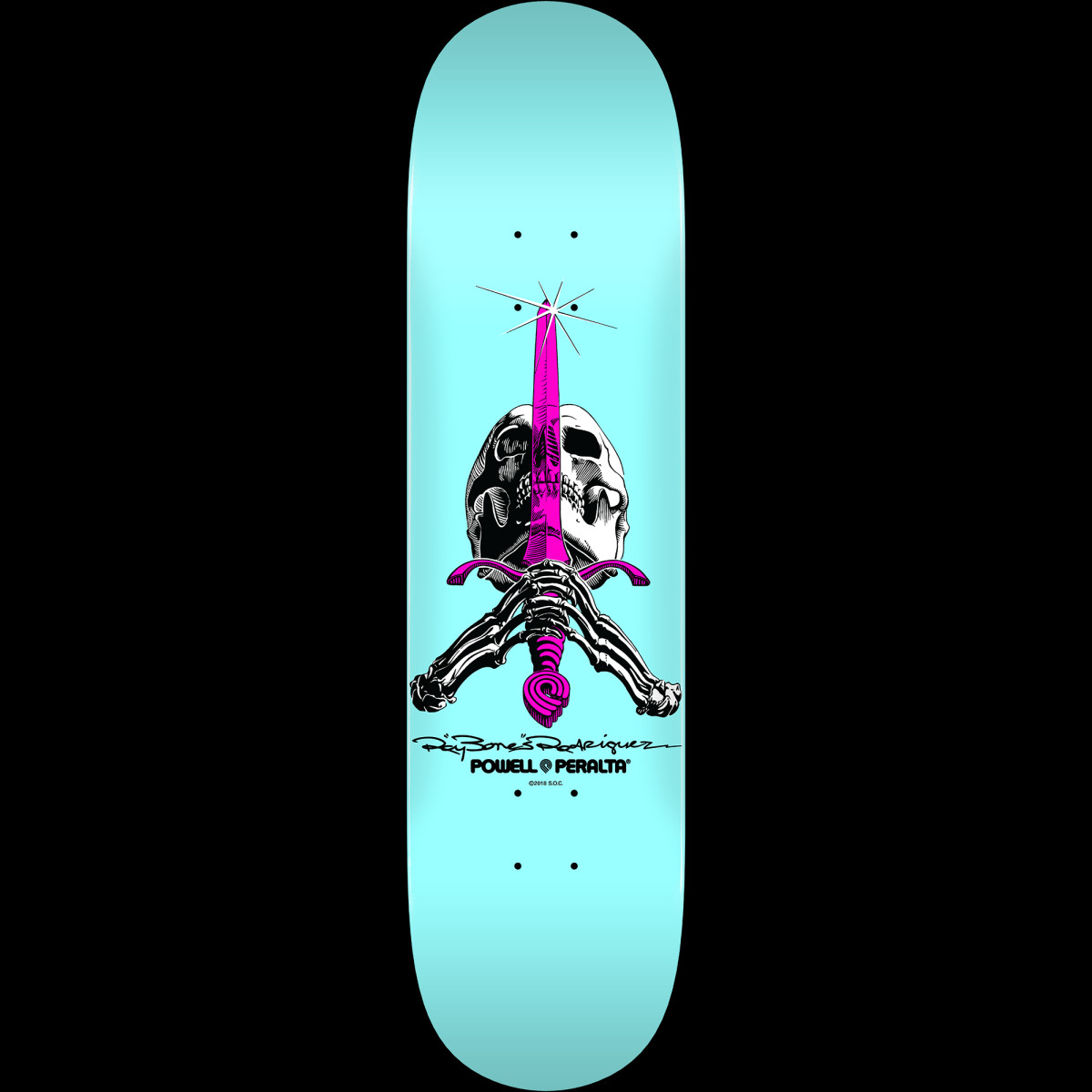 Powell Peralta Skull and Sword Pastel Blue 242 K20 deck