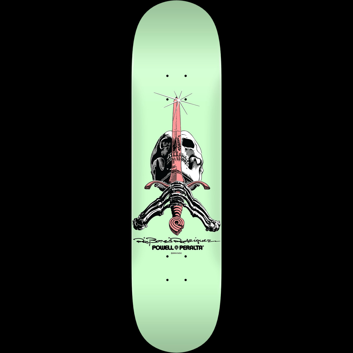 Powell Peralta Skull and Sword Pastel Green 246 K21 deck