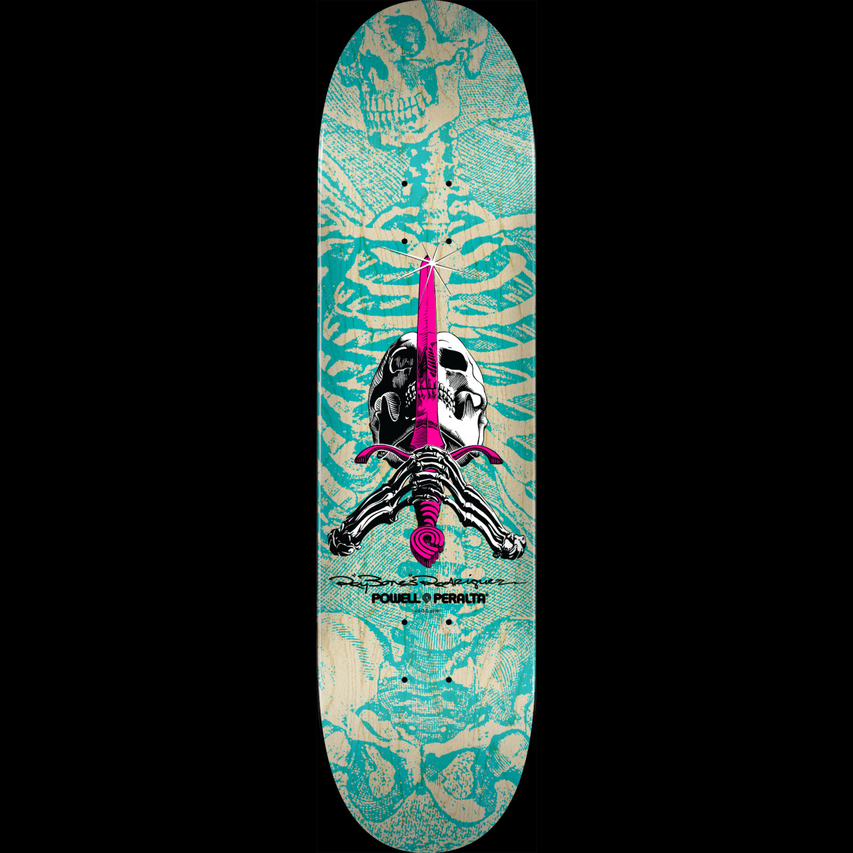 Powell Peralta Skull and Sword Turquoise 243 K20 deck