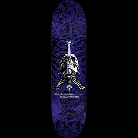 Powell Peralta Rodriguez Skull and Sword Purple - Shape 244 deck