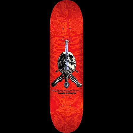 Powell Peralta Rodriguez Skull and Sword Red - Shape 243 deck